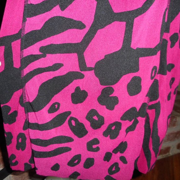 Kay Unger pink, black dress, M - Picture 6 of 9